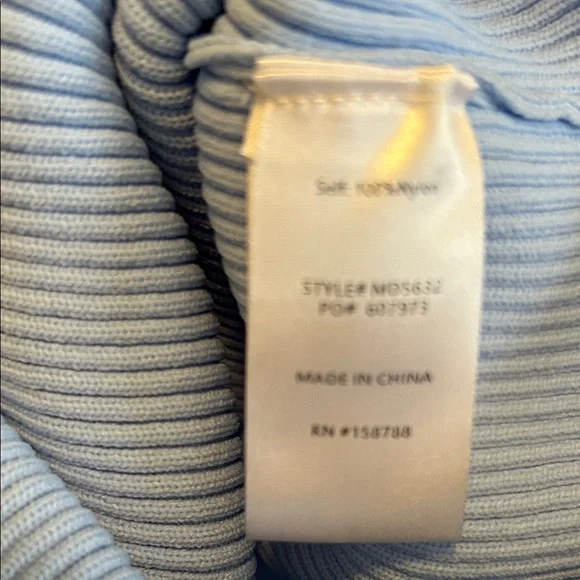 Elegant Blue Sleeveless Dress by MABLE. Great strap detail in back and a slit - Picture 7 of 7